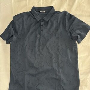 Travis Mathew Navy Patterned Polo Shirt #65
